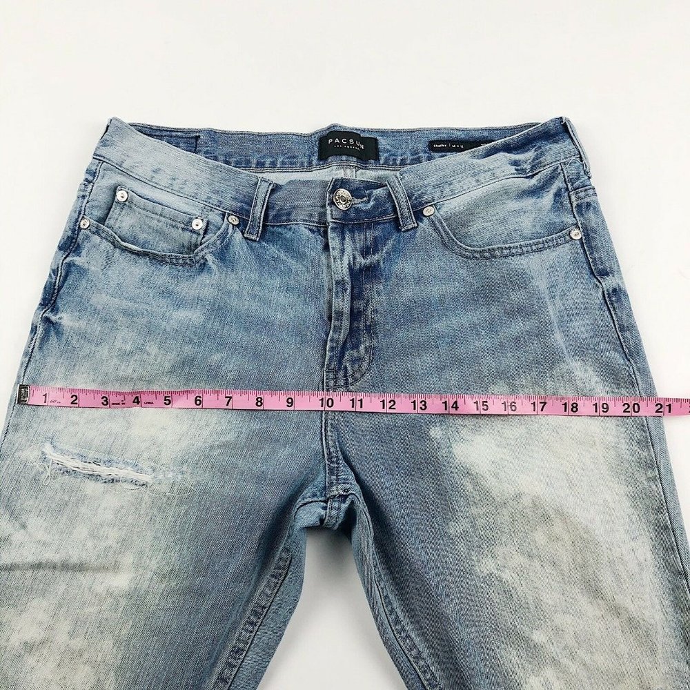 Mens Pacsun Faded Distressed Skinny Jeans - Picture 8 of 10